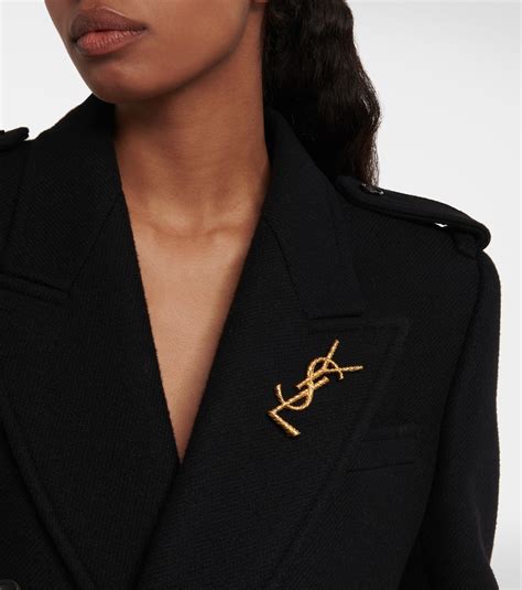 ysl brooch black